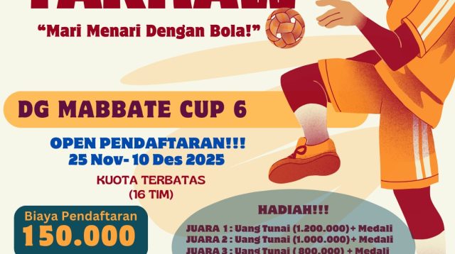 Famplet lomba sepak takraw di kabupaten Sinjai