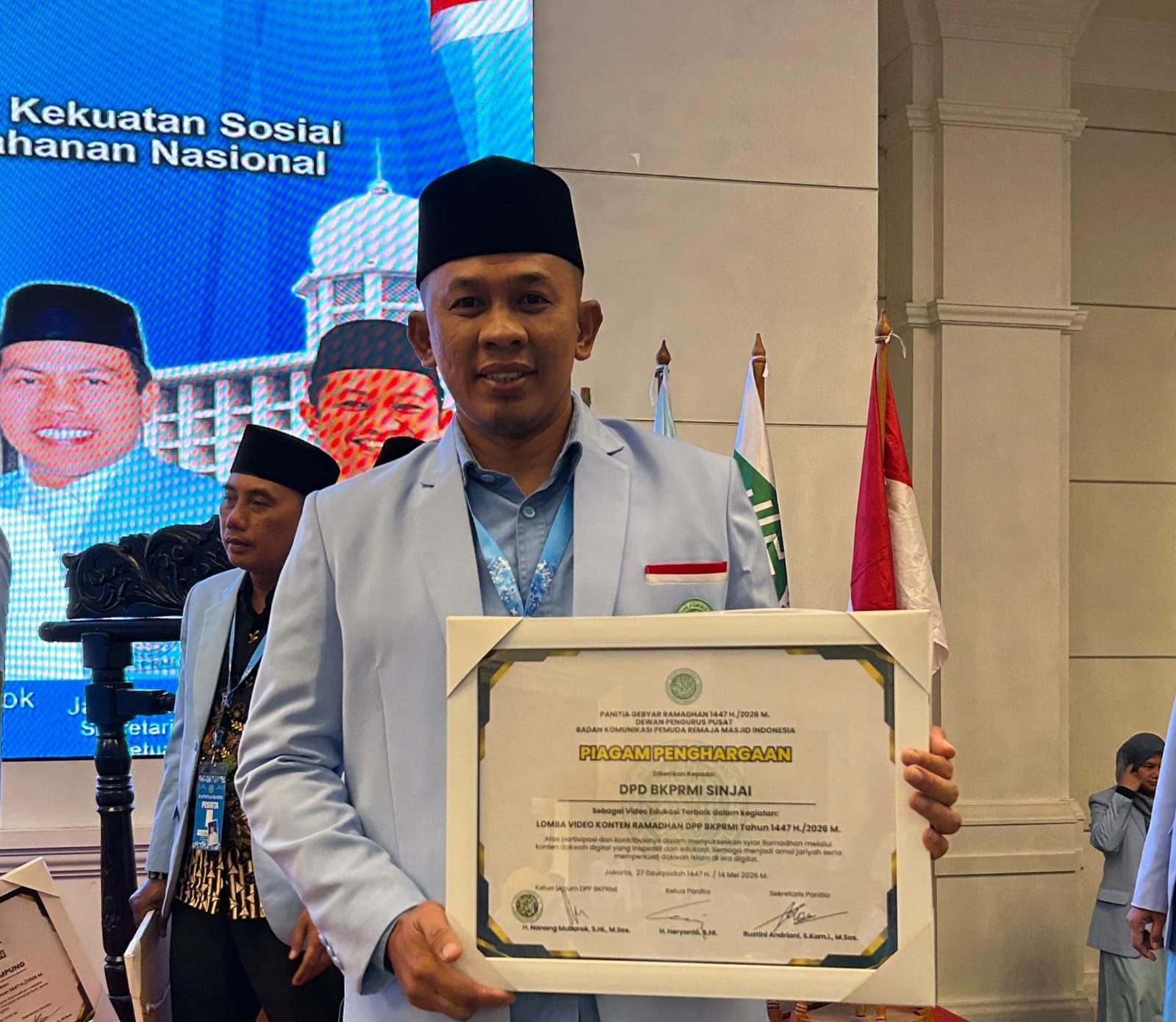 BKPRMI Sinjai Terima Penghargaan Nasional pada Rapimnas BKPRMI 2026