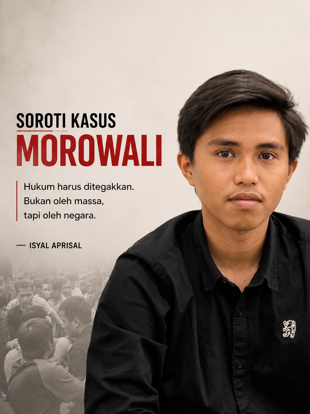 Isyal Aprisal Pemuda Sinjai Soroti Dugaan Main Hakim Sendiri di Morowali: Hukum Harus Berdiri di Atas Segalanya