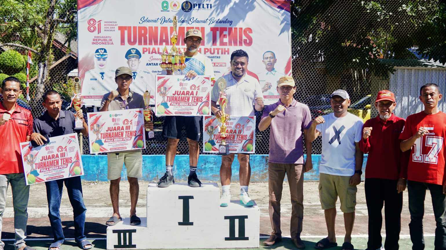 Semarak HUT RI ke-81 di Sinjai, Turnamen Tenis Merah Putih Ditutup Meriah